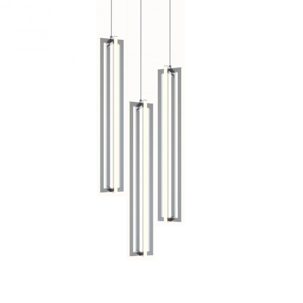 Cass 18&#39;&#39; 3 Light Small Round Pendant - SN