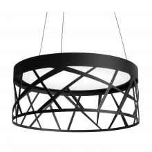 AFX Lighting, Inc. BONP2032L30D1BK - Boon Pendant - Black Finish - White Acrylic Shade