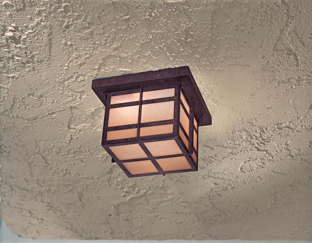 Two Light Bronze Outdoor Flush Mount