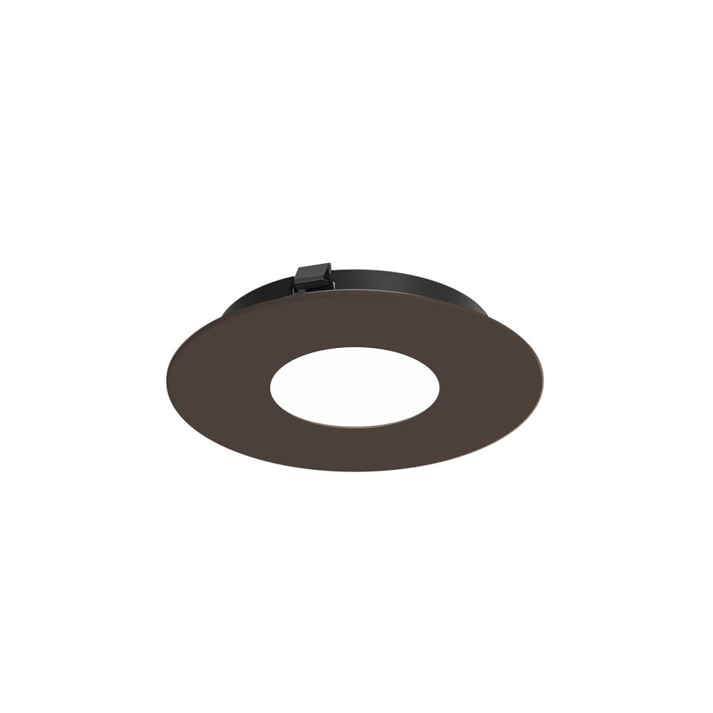 3&#34; Apollo Round Flanged Pinhole Trim with Clear Lens, Bronze Finish