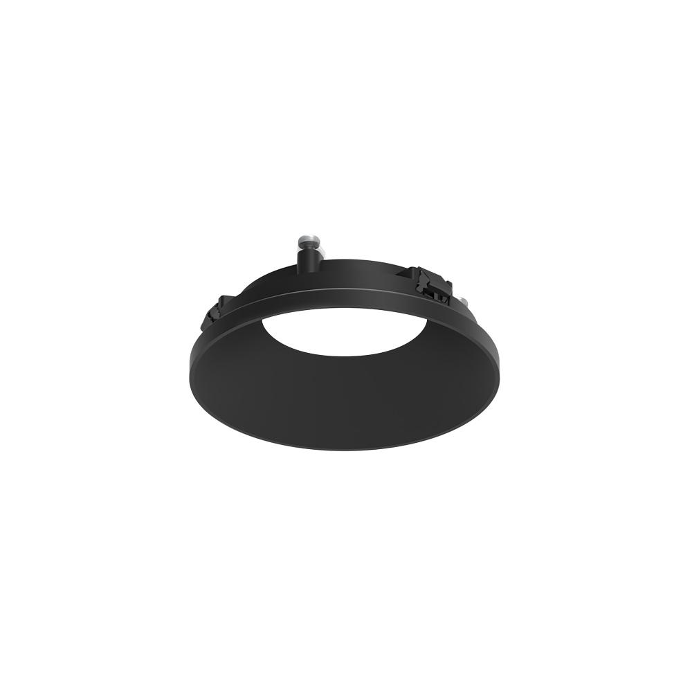 3&#34; Apollo Round Flangeless Downlight Trim with Clear Lens, Black Finish
