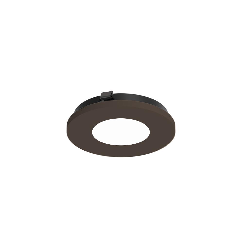 3&#34; Apollo Round Flangeless Pinhole Trim with Clear Lens, Bronze Finish