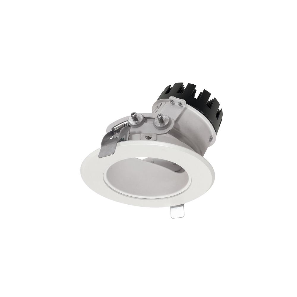 4&#34; Sapphire III Round Adjustable Reflector, 900lm, 3000K, Narrow Flood Optic, Matte Powder White