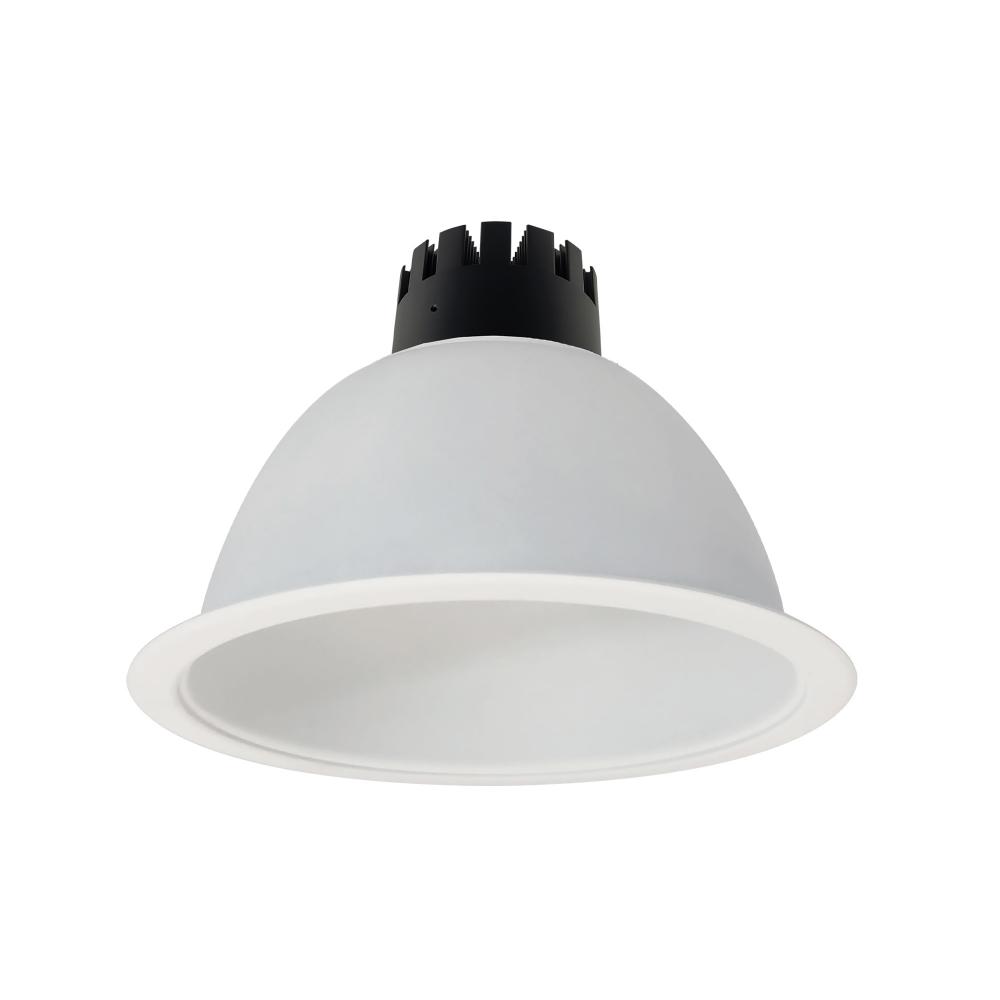 8&#34; Sapphire III Round Open Reflector, 1500lm, 3500K, Flood Optic, Matte Powder White