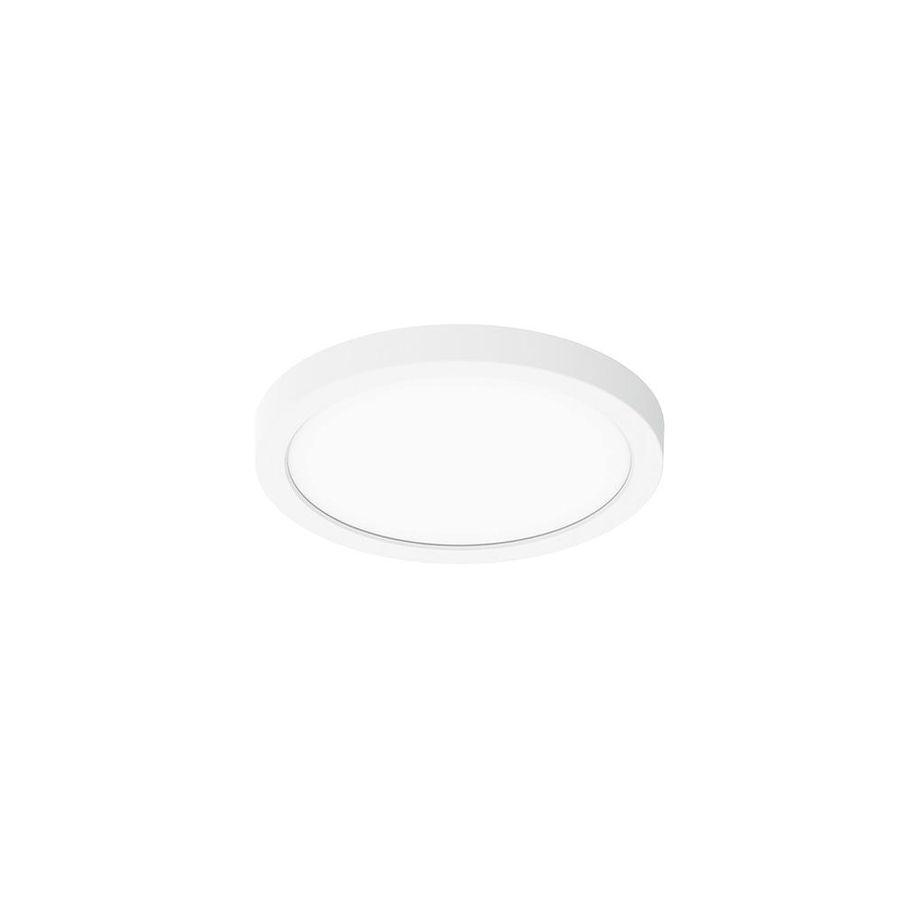 6&#34; ELO LED Surface Mount Luminaire with Selectable CCT, 1050lm / 15W, Matte Powder White Finish