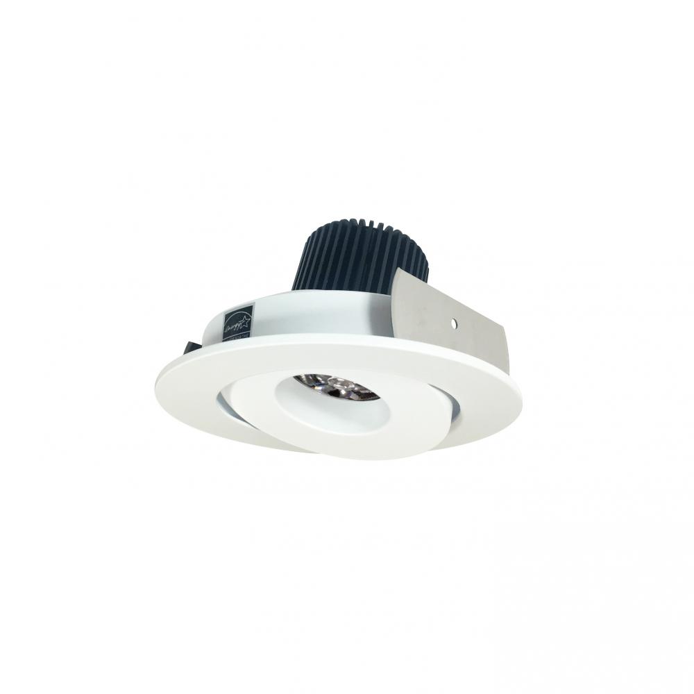4&#34; Iolite LED Round Adjustable Gimbal, 10-Degree Optic, 850lm / 12W, 4000K, Matte Powder White