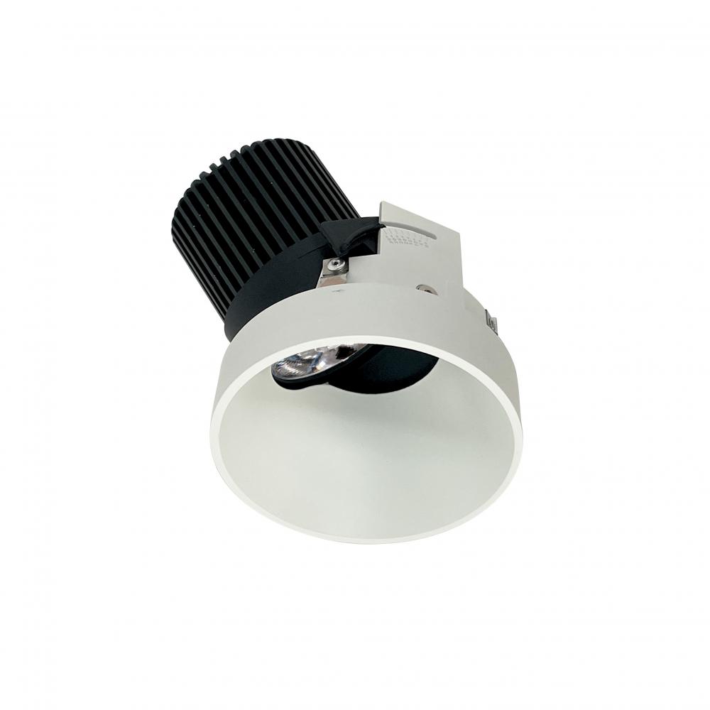 4&#34; Iolite LED Round Trimless Adjustable Slot, 10-Degree Optic, 850lm / 12W, 3000K, White Finish