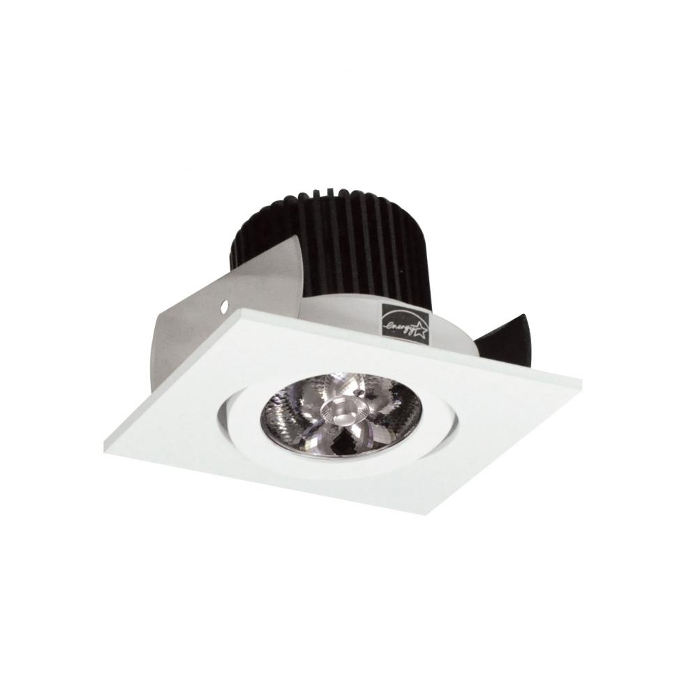 2&#34; Iolite LED Square Adjustable Gimbal, 10-Degree Optic, 850lm / 12W, 2700K, Matte Powder White