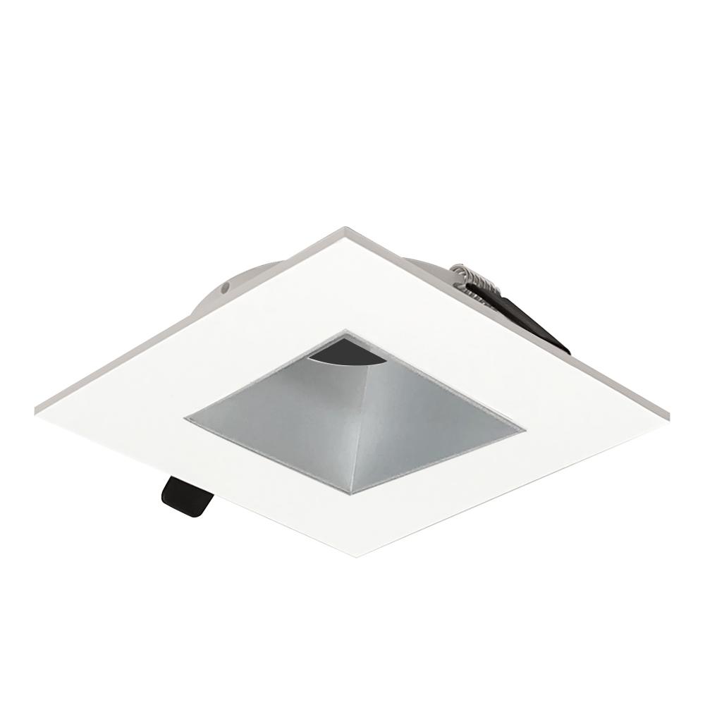 2&#34; Iolite Can-less Square Downlight Trim, Haze Reflector / White Flange