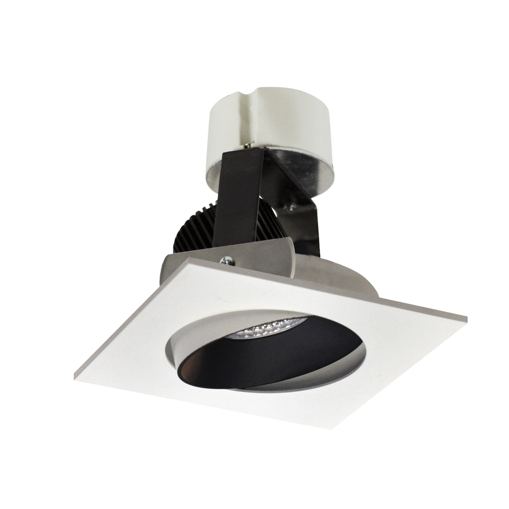 4&#34; Iolite LED Square Adjustable Cone Retrofit, 1000lm / 12W, 2700K, Black Reflector / White