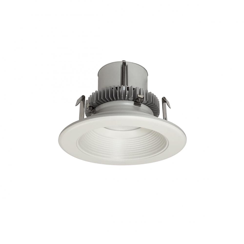4&#34; Cobalt Click Round Retrofit Baffle, 1000lm / 12W, 2700K, White Baffle / White Flange