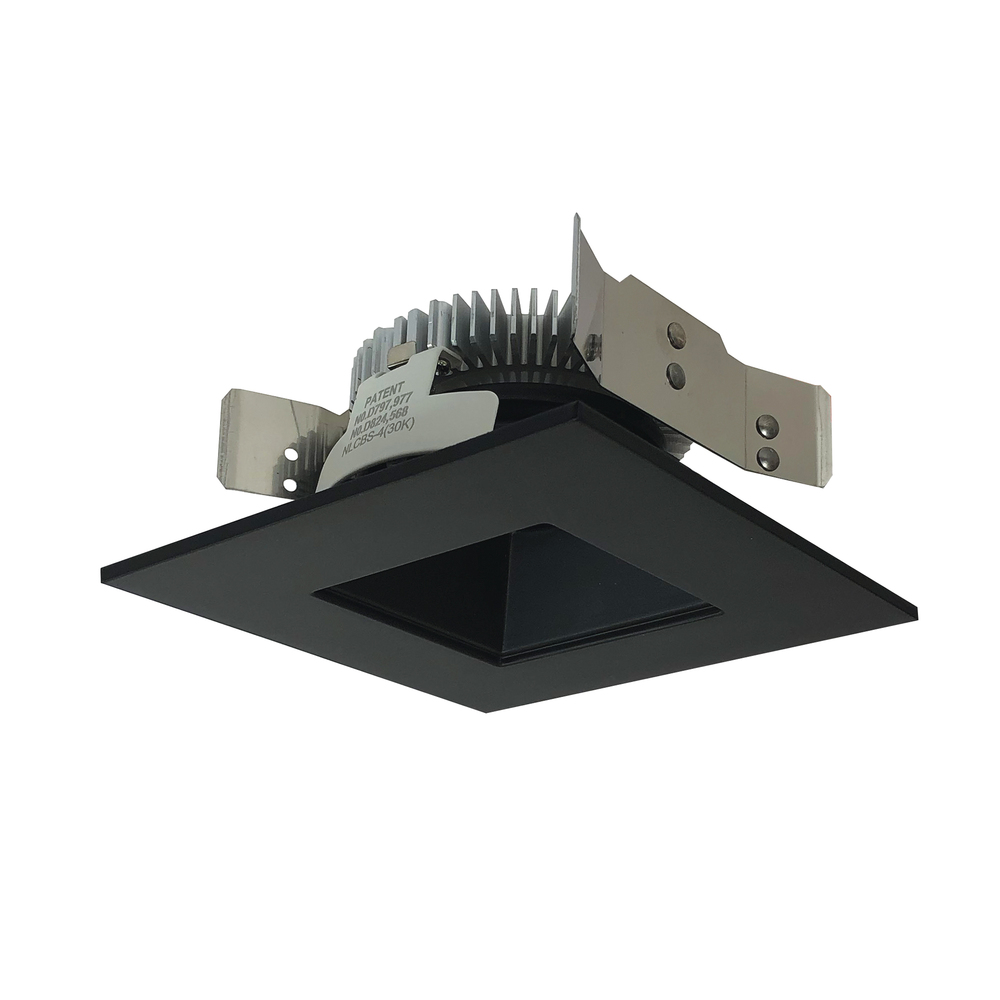 4&#34; Cobalt Shallow High Lumen LED Trim, Square/Square Regress, 850lm, 3000K, Black