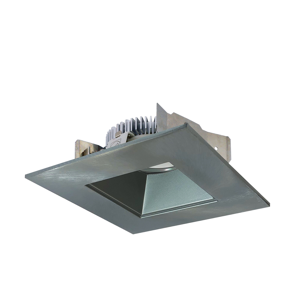 4&#34; Cobalt Shallow High Lumen LED Trim, Square/Square Regress, 1250lm, 4000K, Natural Metal
