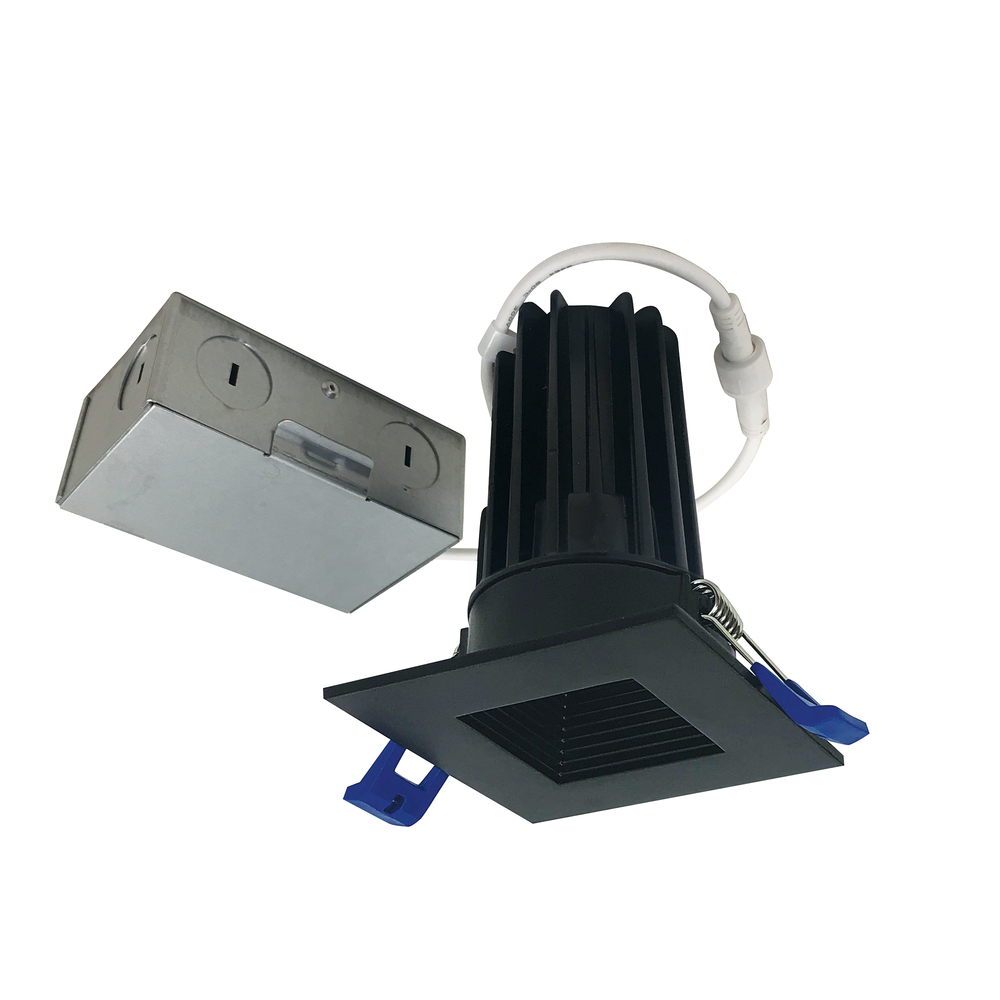 2&#34; M2 Square LED Baffled Downlight, 850lm / 10W, 3000K, 120V, Matte Black