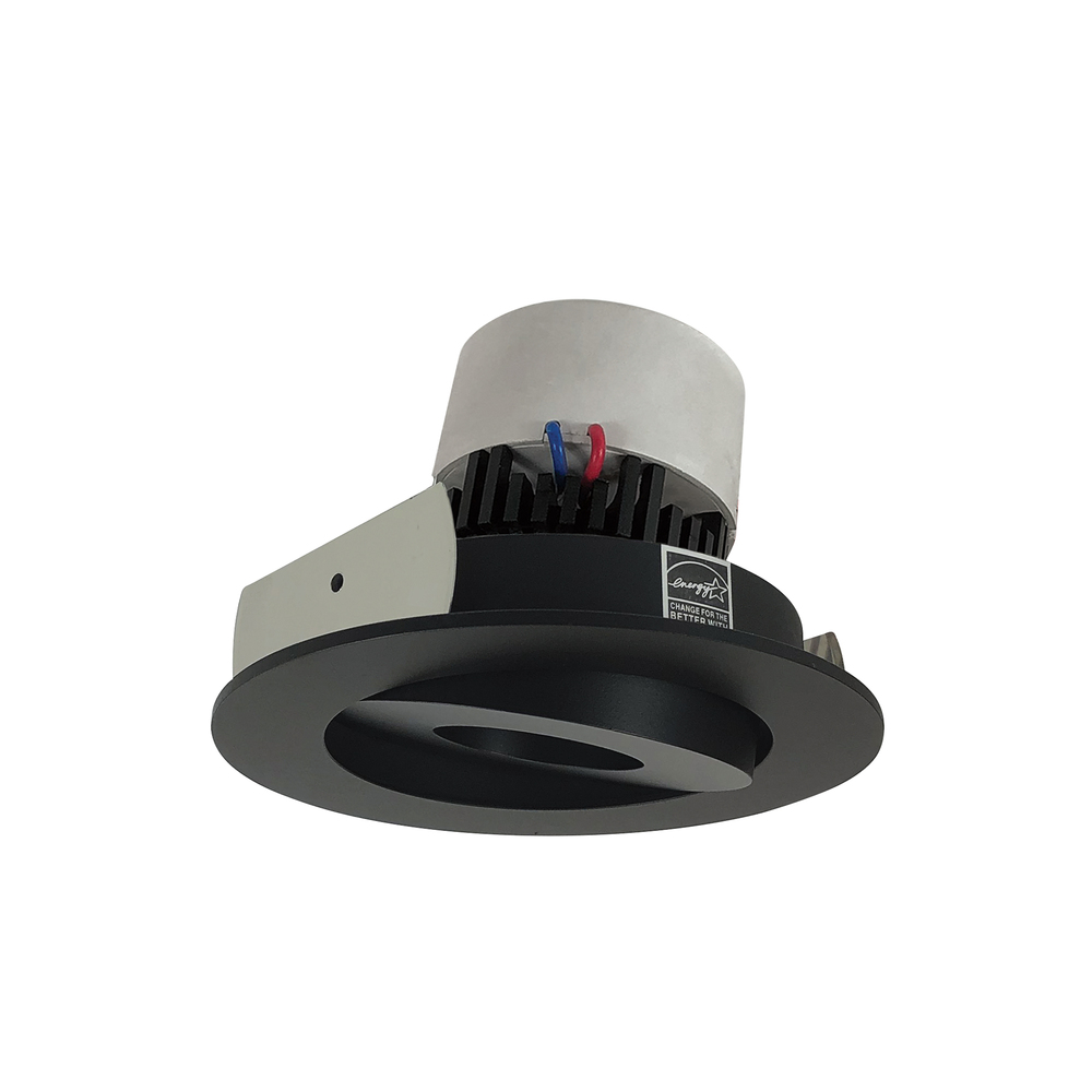 4&#34; Pearl LED Round Adjustable Gimbal Retrofit, 1000lm / 12W, 3500K, Black Finish