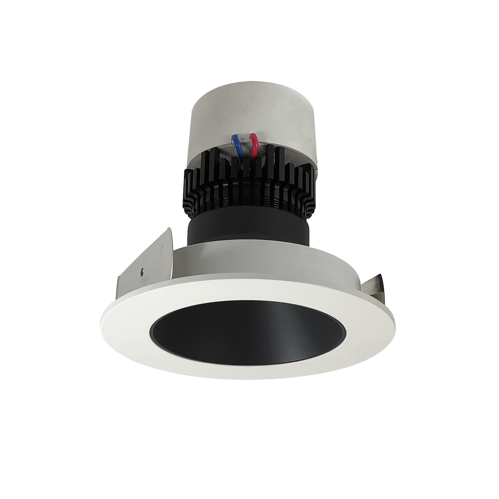 4&#34; Pearl LED Round Retrofit Reflector, 1000lm / 12W, 3000K, Black Reflector / White Flange