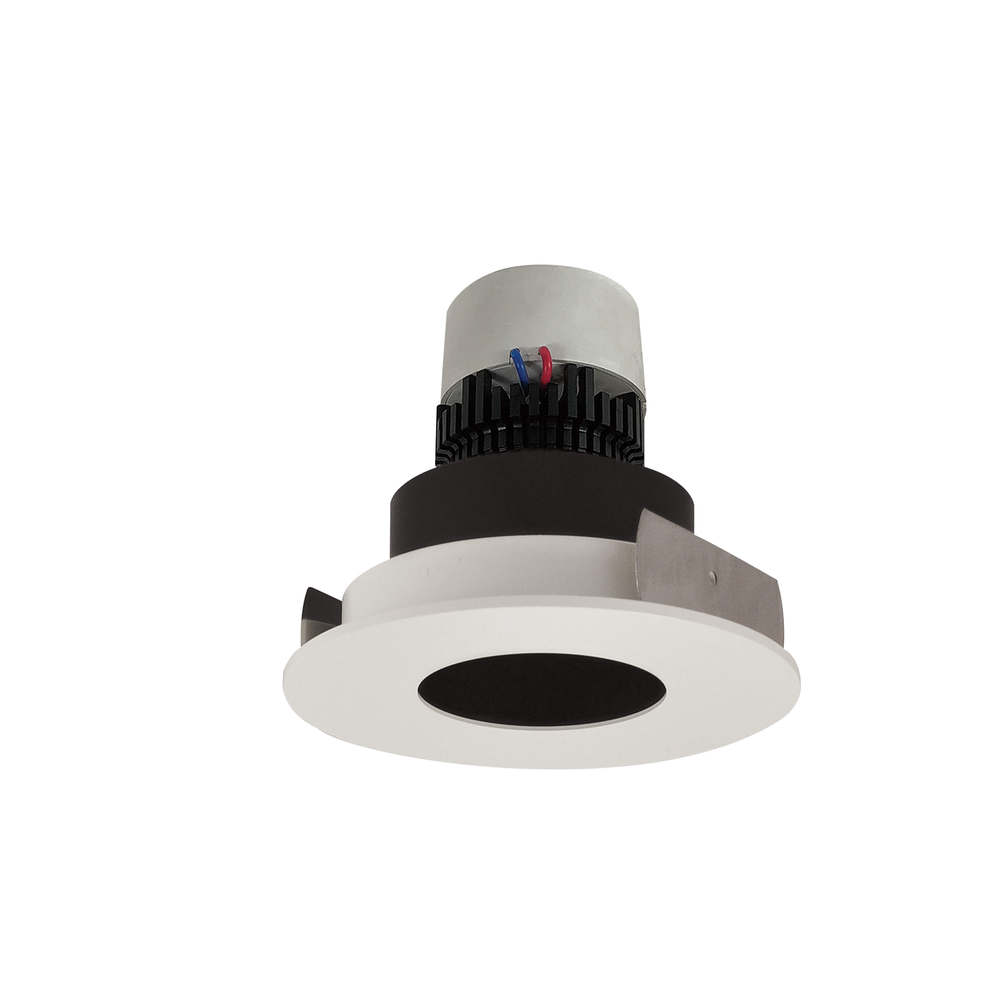 4&#34; Pearl LED Round Pinhole Retrofit, 1000lm / 12W, 4000K, Black Pinhole / Matte Powder White