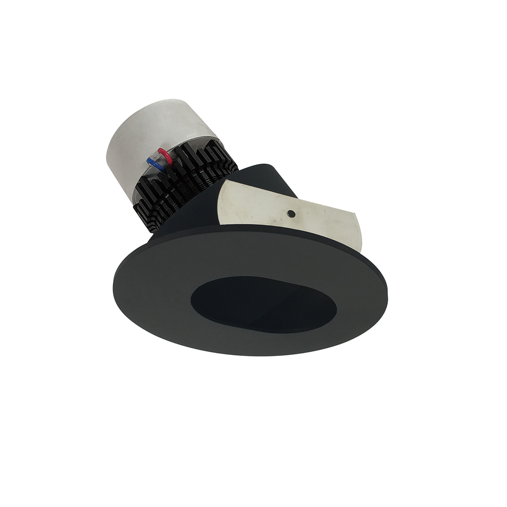 4&#34; Pearl LED Round Adjustable Slot Aperture Retrofit, 1000lm / 12W, 3500K, Black Slot Aperture /
