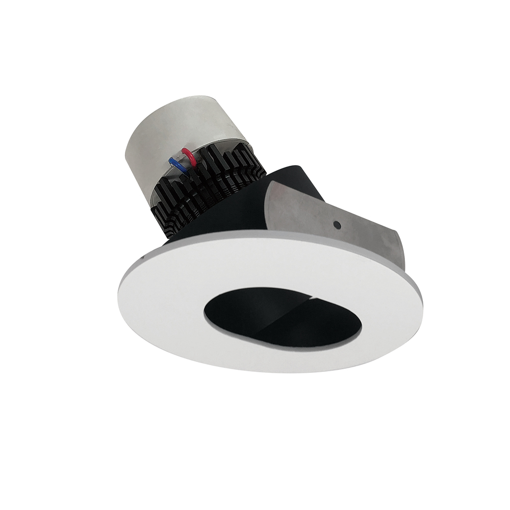 4&#34; Pearl LED Round Adjustable Slot Aperture Retrofit, 1000lm / 12W, 4000K, Black Slot Aperture /