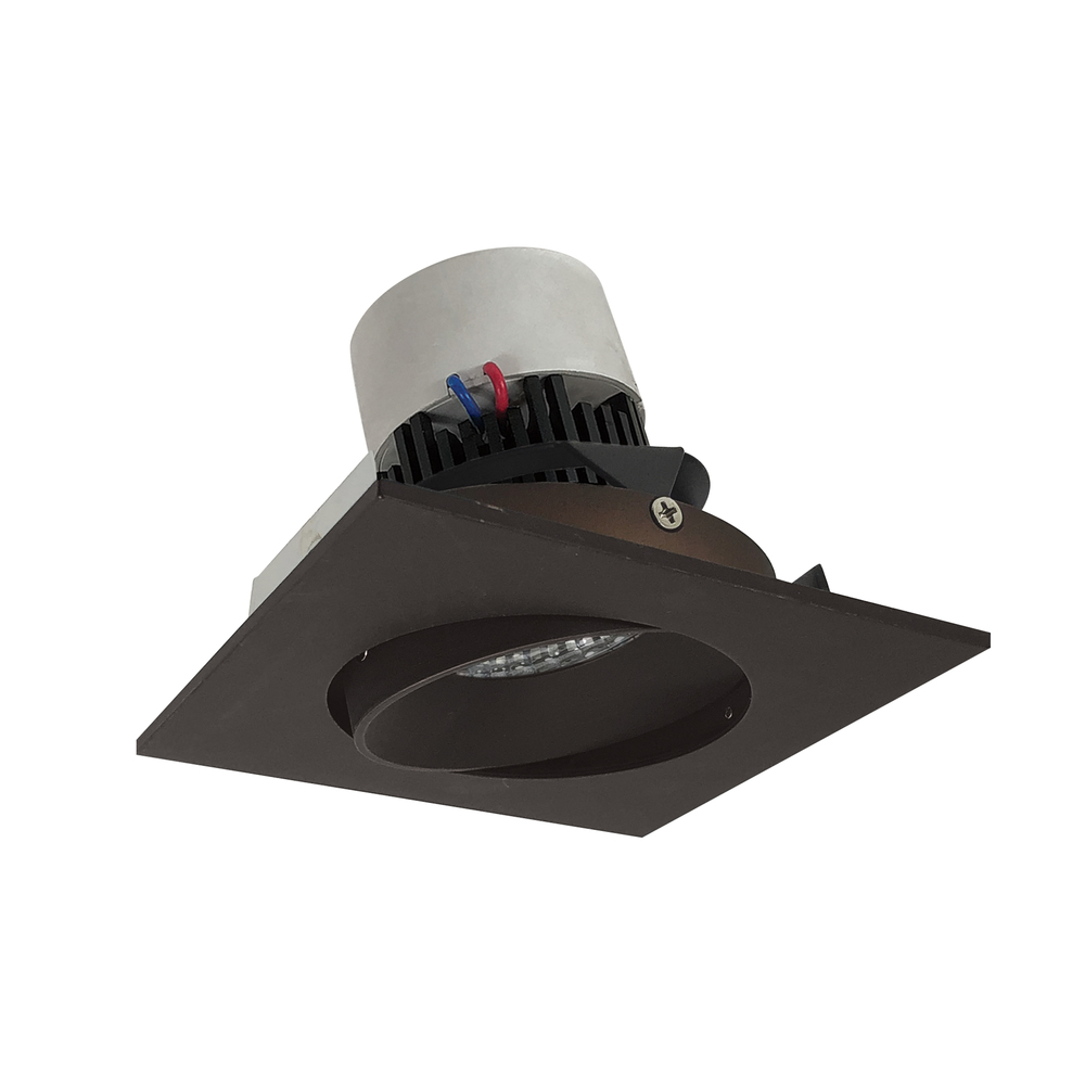 4&#34; Pearl LED Square Adjustable Cone Retrofit, 1000lm / 12W, 4000K, Bronze Reflector / Bronze