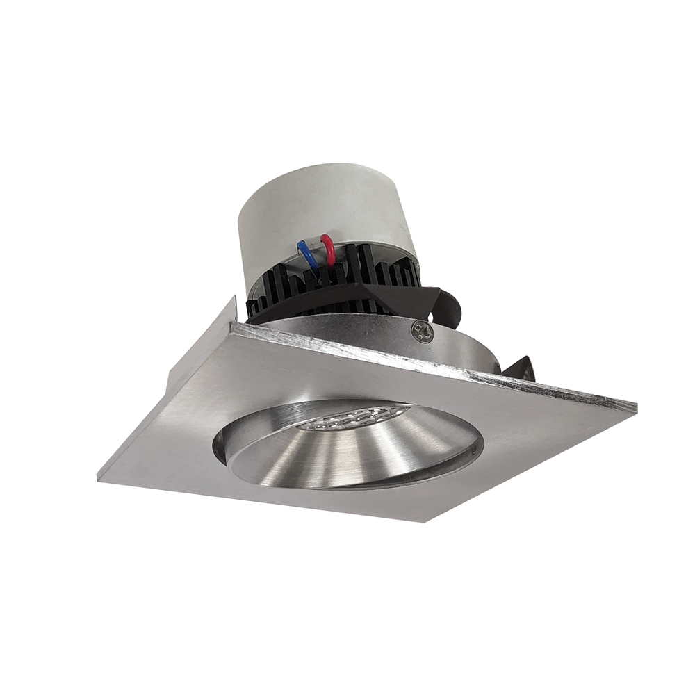 4&#34; Pearl LED Square Adjustable Cone Retrofit, 1000lm / 12W, 4000K, Natural Metal Reflector /
