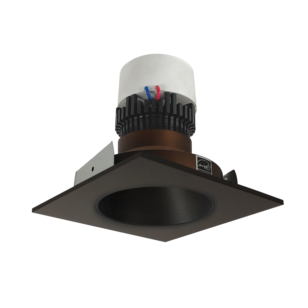 4&#34; Pearl LED Square Retrofit Reflector with Round Aperture, 1000lm / 12W, 4000K, Bronze