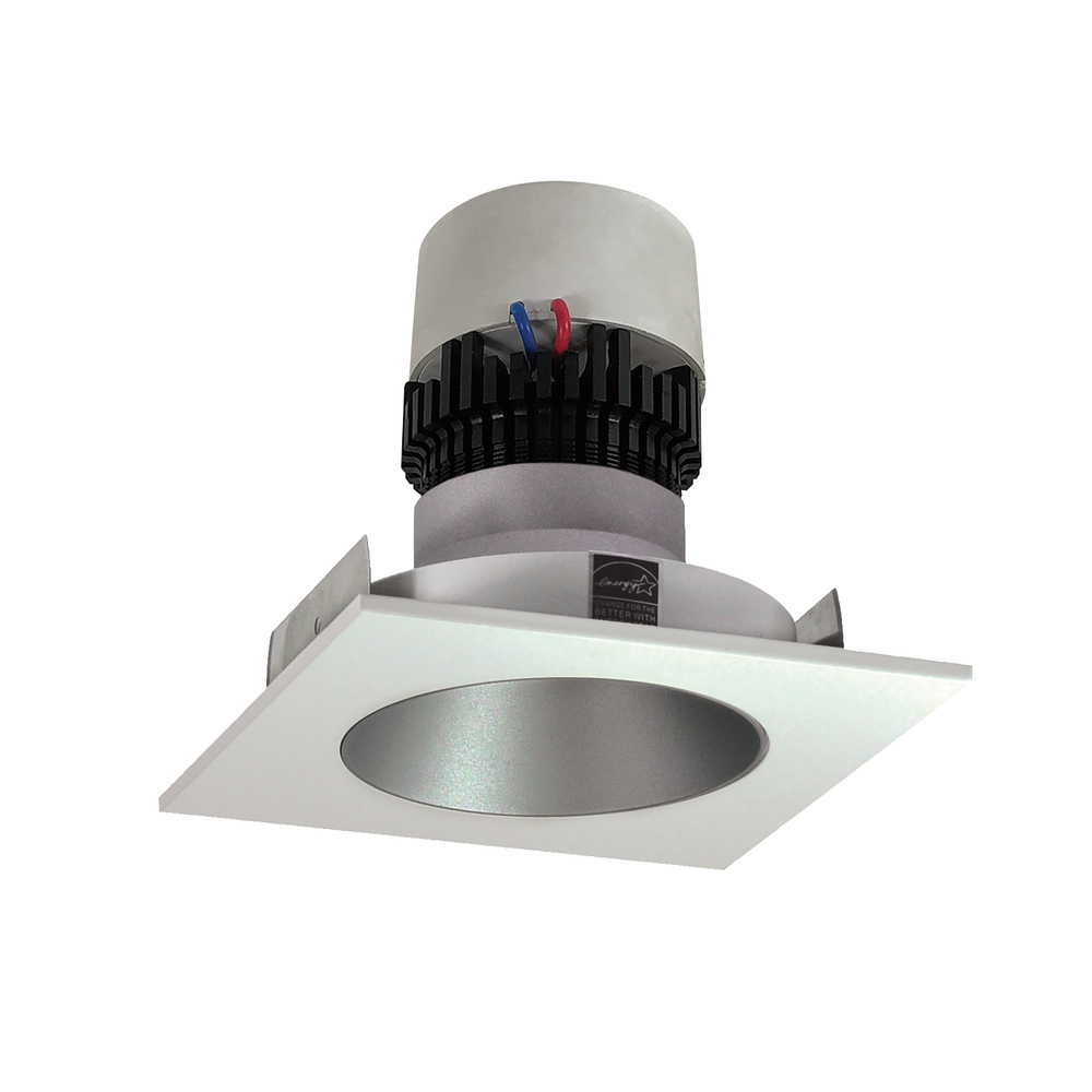4&#34; Pearl LED Square Retrofit Reflector with Round Aperture, 1000lm / 12W, 3000K, Haze Reflector