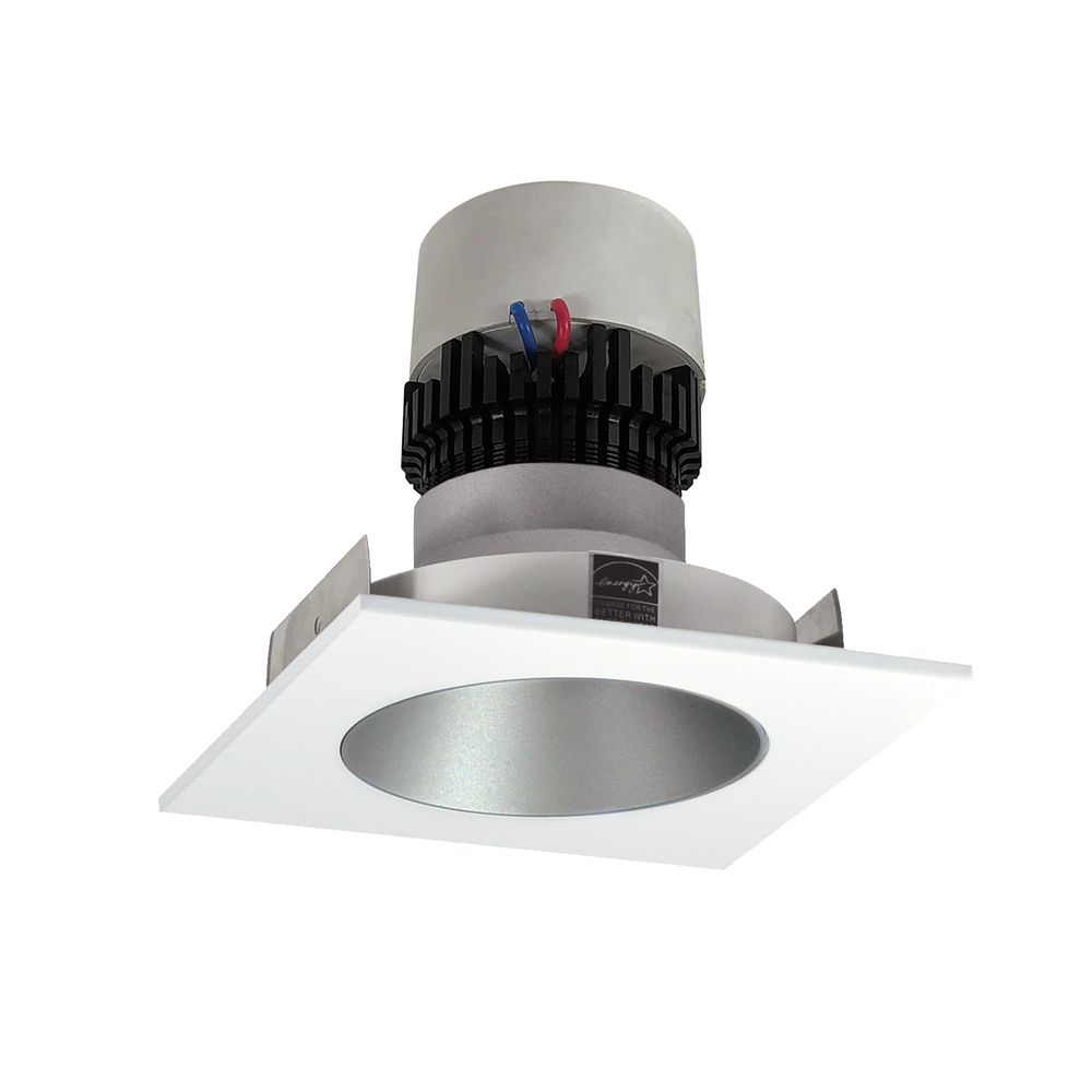 4&#34; Pearl LED Square Retrofit Reflector with Round Aperture, 1000lm / 12W, 4000K, Haze Reflector