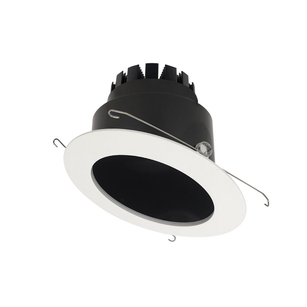 6&#34; Marquise III Round Slope Reflector, 900lm, 3000K, Flood Optic, Black Reflector/White Flange