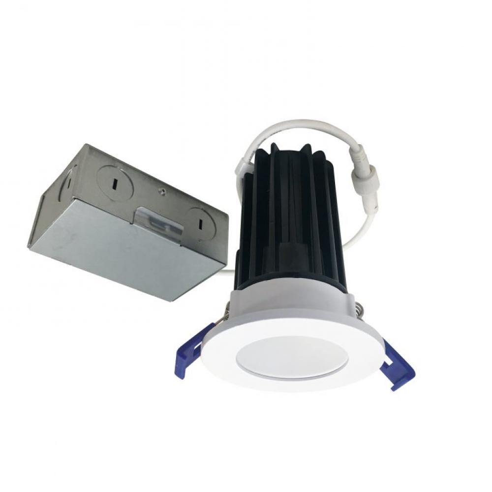2&#34; M2 Round LED Downlight, 850lm / 10W, 3000K, 120V, Matte Powder White