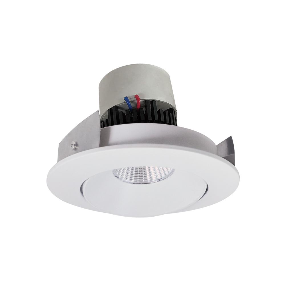 4&#34; Pearl LED Round Adjustable Cone Retrofit, 1000lm / 12W, 3000K, White Reflector / White Flange