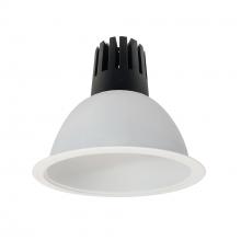 Nora NC3-81L327FMPW - 8" Sapphire III Round Open Reflector, 2500lm, 2700K, Flood Optic, Matte Powder White
