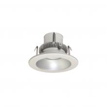 Nora NLCBC2-45135HZW/10 - 4" Cobalt Click Round Retrofit Reflector, 1000lm / 12W, 3500K, Haze Reflector / White Flange