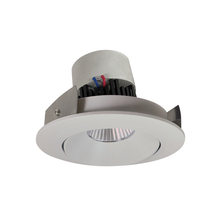 Nora NPR-4RCCDXWW - 4" Pearl LED Round Adjustable Cone Retrofit, 800lm / 12W, Comfort Dim, White Reflector / White