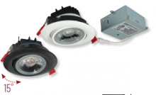 Nora NM4-RG30MPW - 4" M4 Round LED Adjustable Gimbal, 950lm / 12W, 3000K, 120V, Matte Powder White