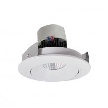 Nora NPR-4RC30XWW - 4" Pearl LED Round Adjustable Cone Retrofit, 1000lm / 12W, 3000K, White Reflector / White Flange