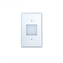 Nora NSW-6629W - Mini LED Step Light w/ Frosted Glass Lens Face Plate, 1W, 90+ CRI, 2700K, White, 120V Non-Dimming