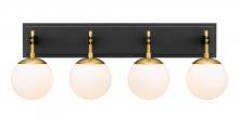 Varaluz 352B04BLSB - Allie 4-Lt Bath - Black/Satin Brass