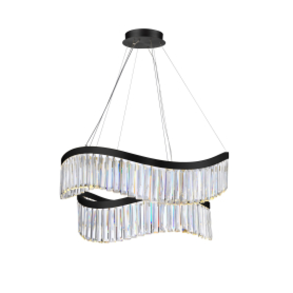 Jules Integrated LED Chandelier 31&#34;, Black