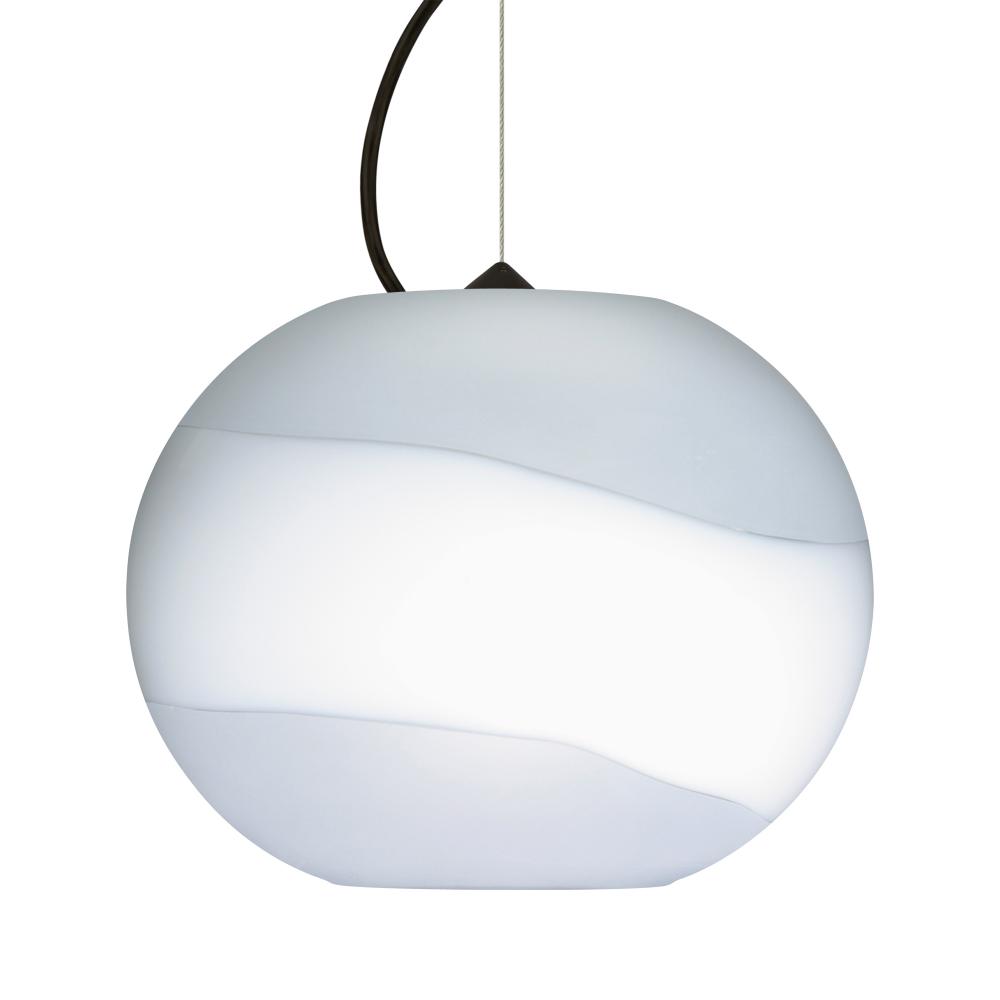 Besa Luna LED Pendant Opal Frost Black 1x9W LED