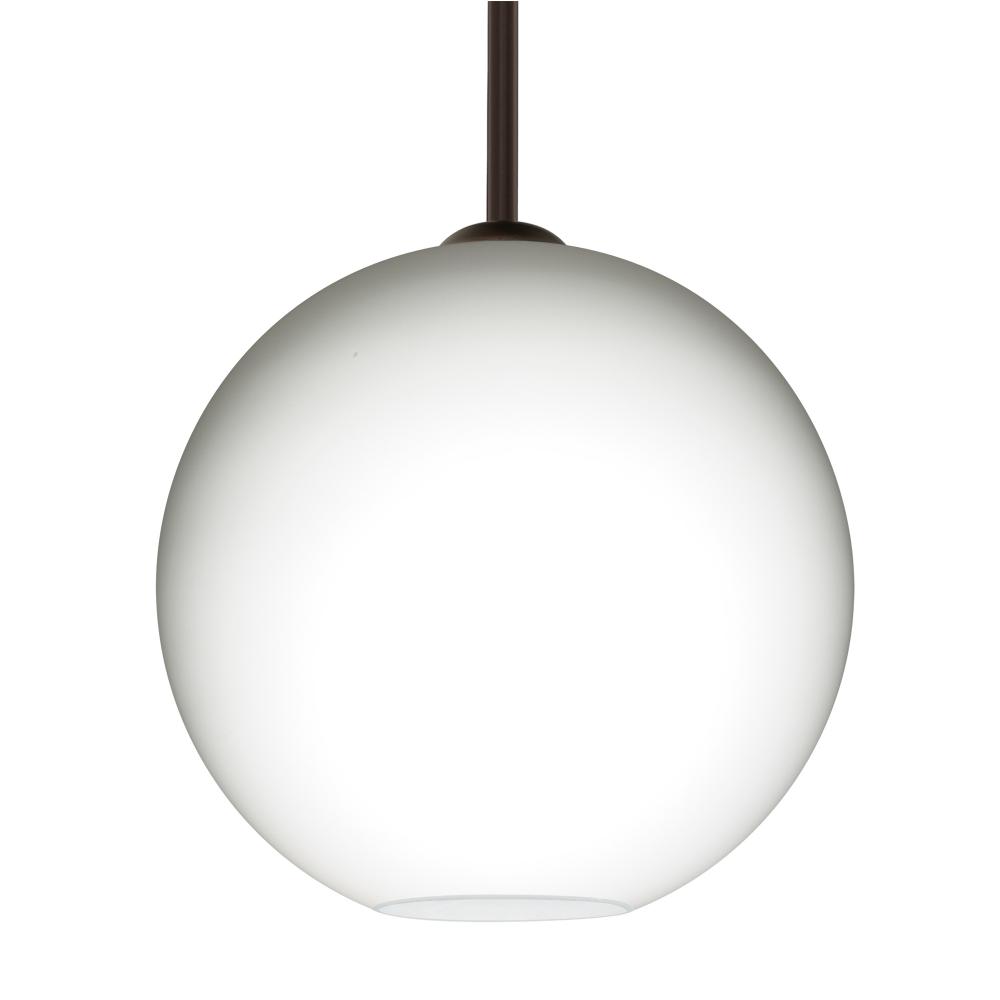 Besa Coco 12 Stem Pendant, Opal Matte, Bronze Finish, 1x60W Medium Base, 15Ft. Cord