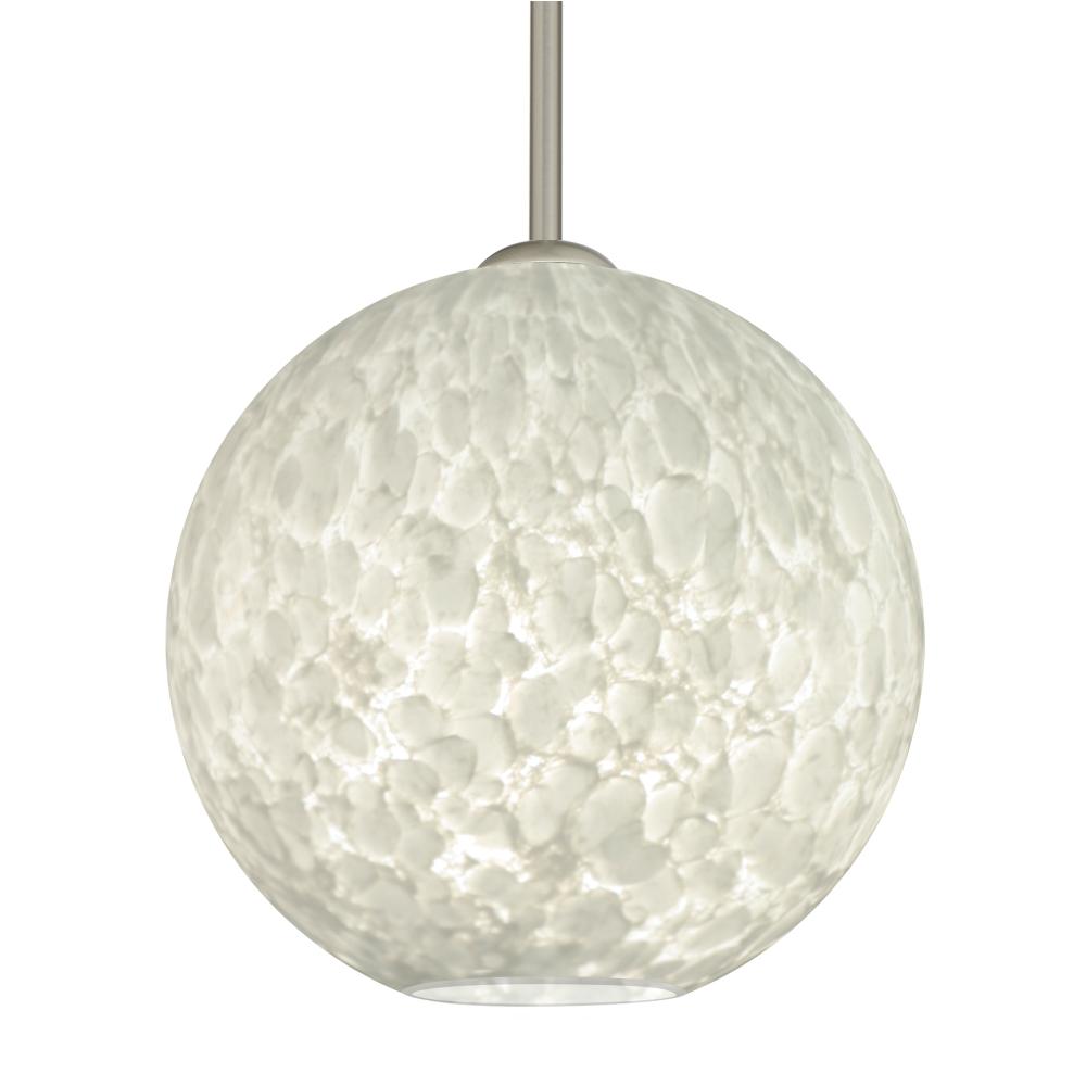 Besa Coco 12 Stem Pendant, Carrera, Satin Nickel Finish, 1x60W Medium Base, 15Ft. Cor