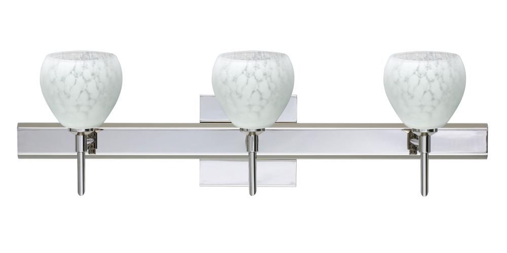 Besa Wall With SQ Canopy Tay Tay Chrome Carrera 3x40W G9