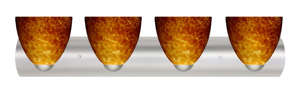 Besa Wall Sasha Satin Nickel Amber Cloud 4x9W LED