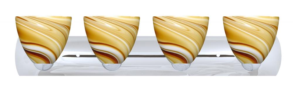 Besa Wall Sasha Chrome Honey 4x9W LED