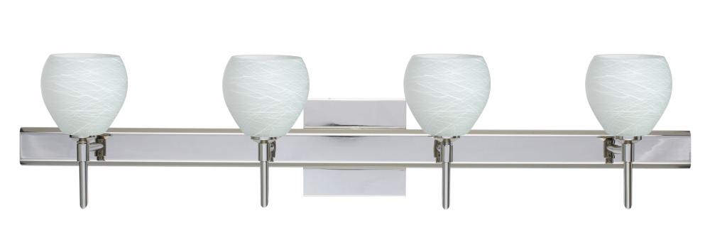 Besa Wall With SQ Canopy Tay Tay Chrome Cocoon 4x40W G9