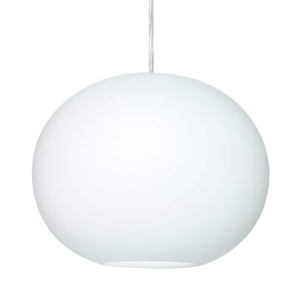 Besa Jordo LED Pendant for Multiport Canopies J Opal Matte Satin Nickel 1x11W LED, 15