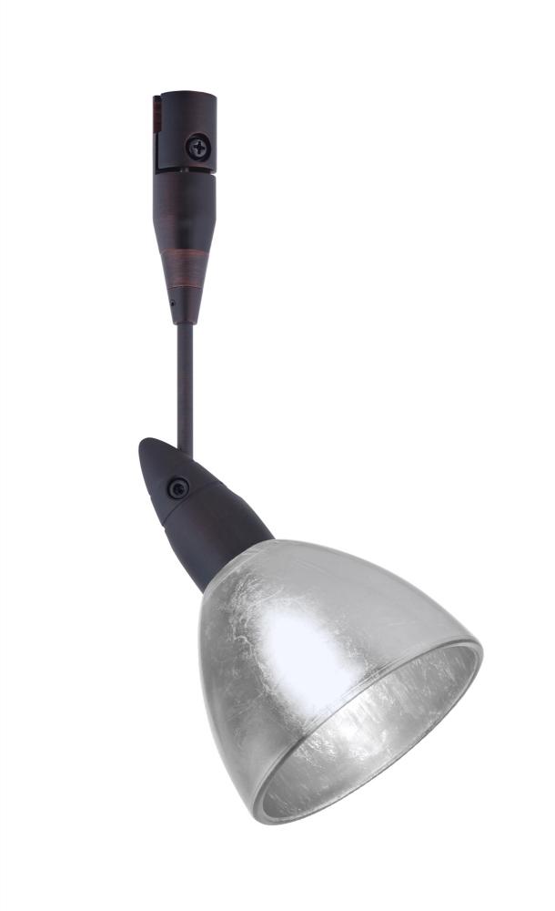 Besa Spotlight With 6&#34; Stem Divi Bronze Silver Foil 1x50W Halogen Mr16