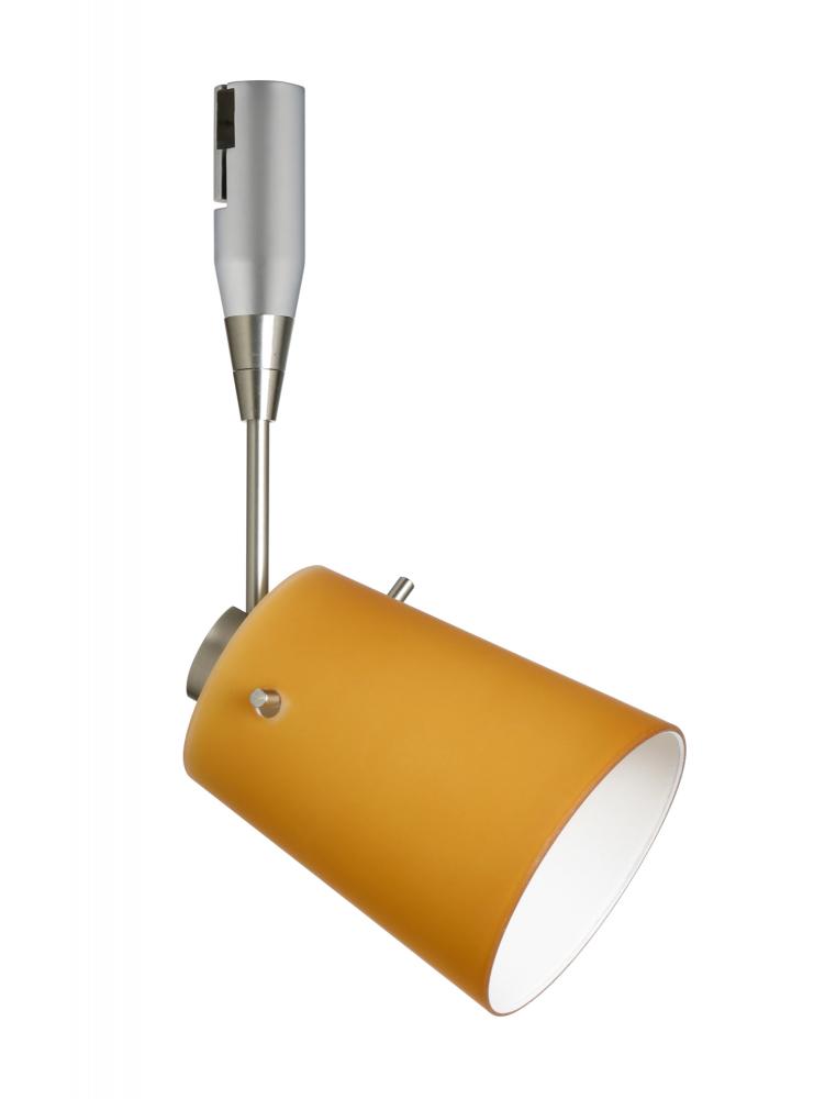 Besa Spotlight With 6&#34; Stem Tammi 3 Satin Nickel Amber Matte 1x50W Halogen Mr16
