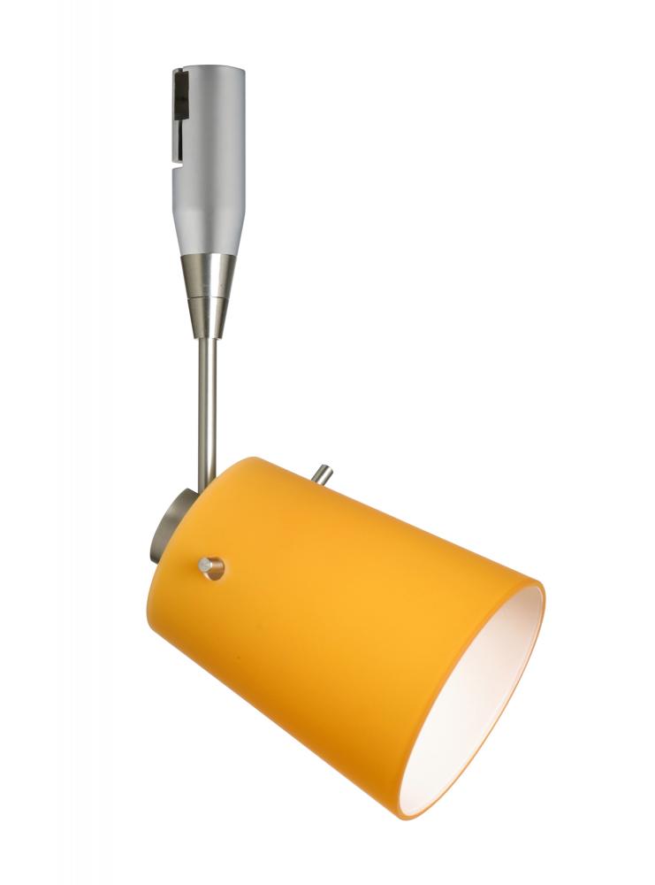 Besa Spotlight With 18&#34; Stem Tammi 3 Satin Nickel Apricot Matte 1x50W Halogen Mr16